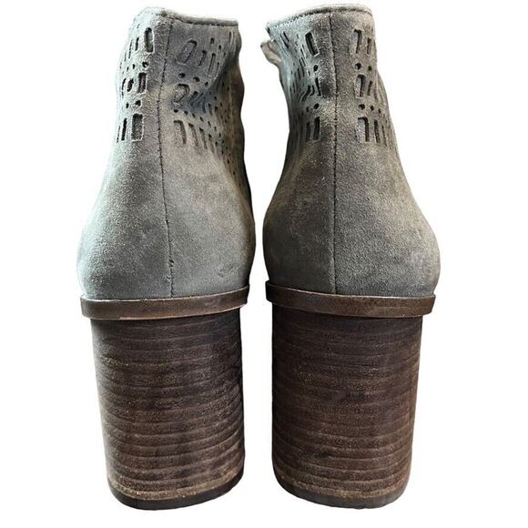 Vince Camuto Tereena Womens Gray Chunky Heel Suede Suede Boots Booties 8.5 - Picture 11 of 16